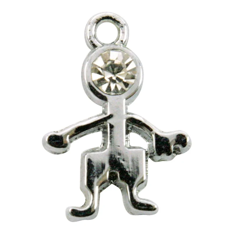 Art.1842 Dije Niño Con Piedra 17x12mm 6pz