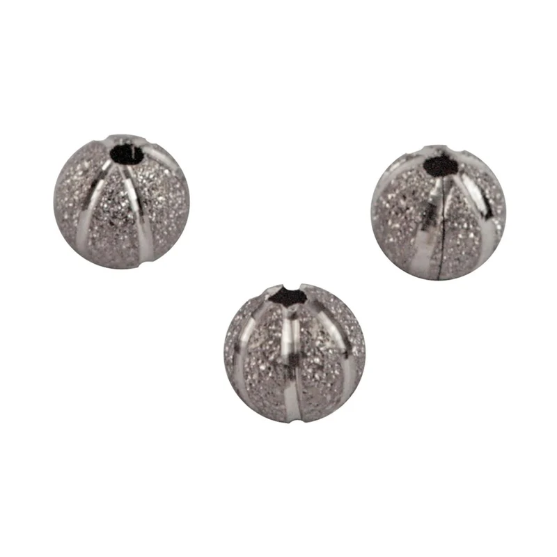 Art.1768 Cuenta Grabada Níquel Diamantada 6mm 50pz