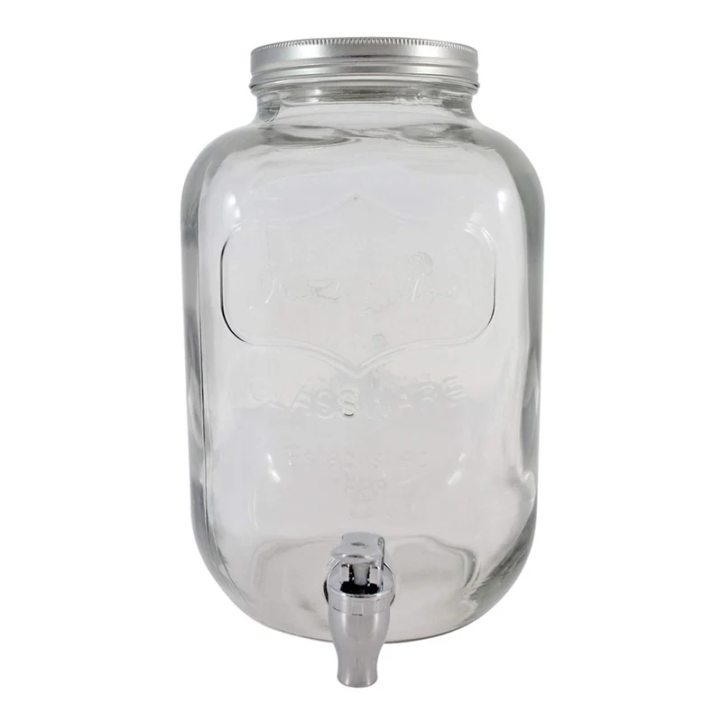 Art.1734 Dispensador De Vidrio Para Agua aprox. 5L 27.2x17.5x18cm 1pz