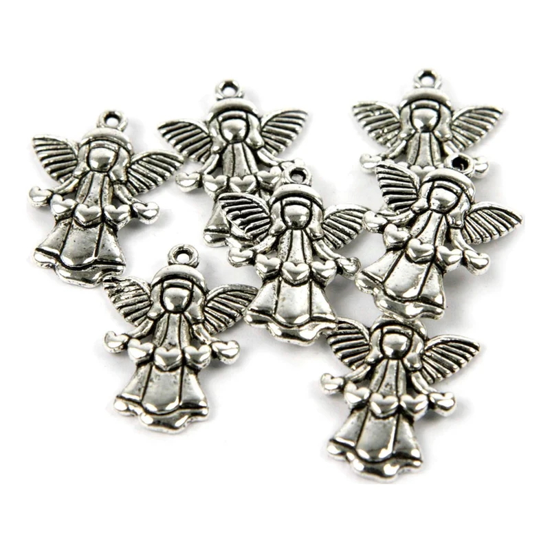 Art.1709 Dije Ángel Con Corazones 22x17mm 8pz