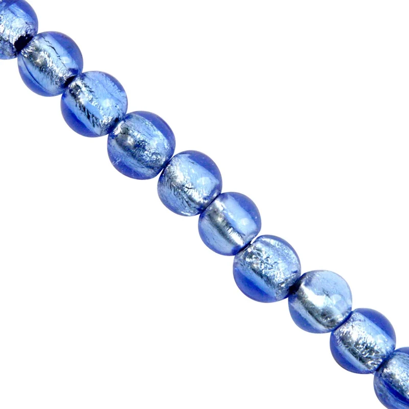 Art.1610 Cuenta Centro Plata Redonda 12mm Hilo 15cm (aprox 8pz)