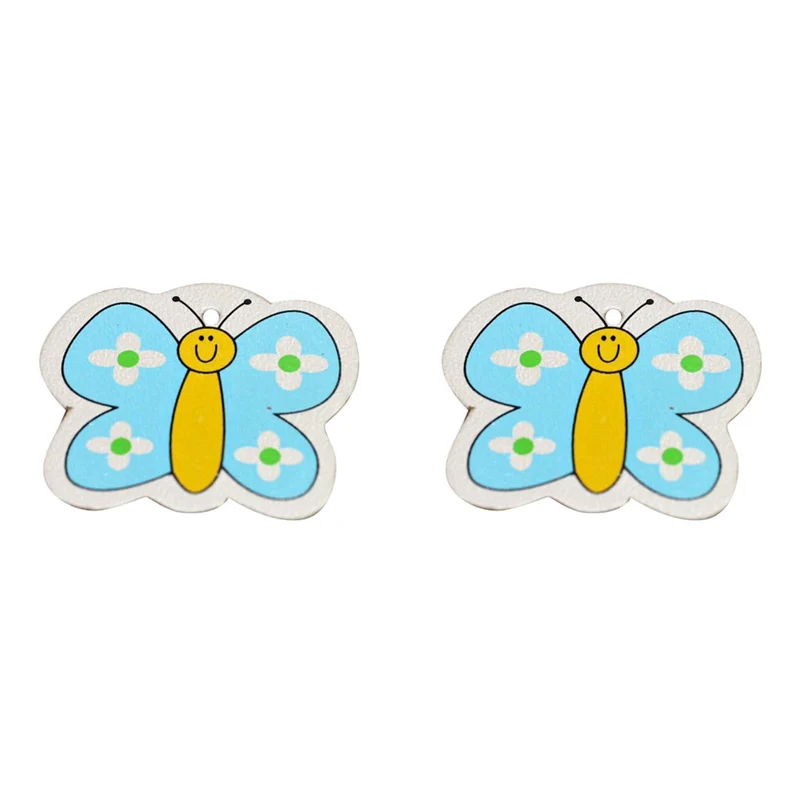 Art.1597 Mariposa Mediana Con Perforación 3.2x3.6cm 2pz