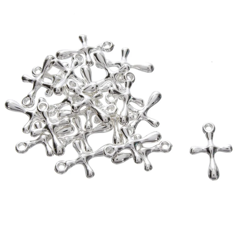 Art.1478 Cruz Plástica Color Plata 23mm 20pz