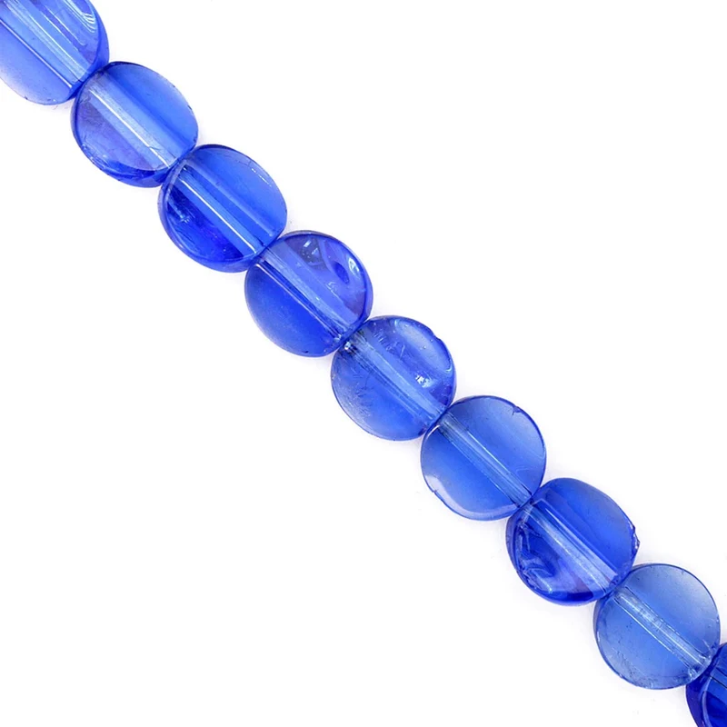 Art.1379 Cuenta Cristal Pastilla Transparente 12mm Hilo 32cm (aprox 25pz)