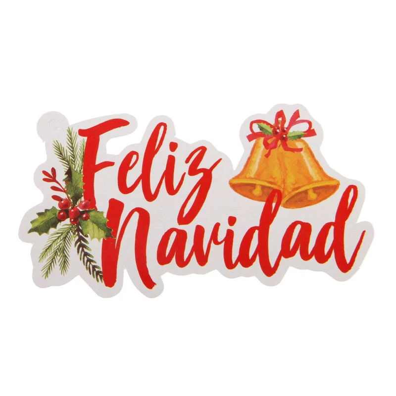 Art.1159 Etiqueta Feliz Navidad 9x5cm 15pz