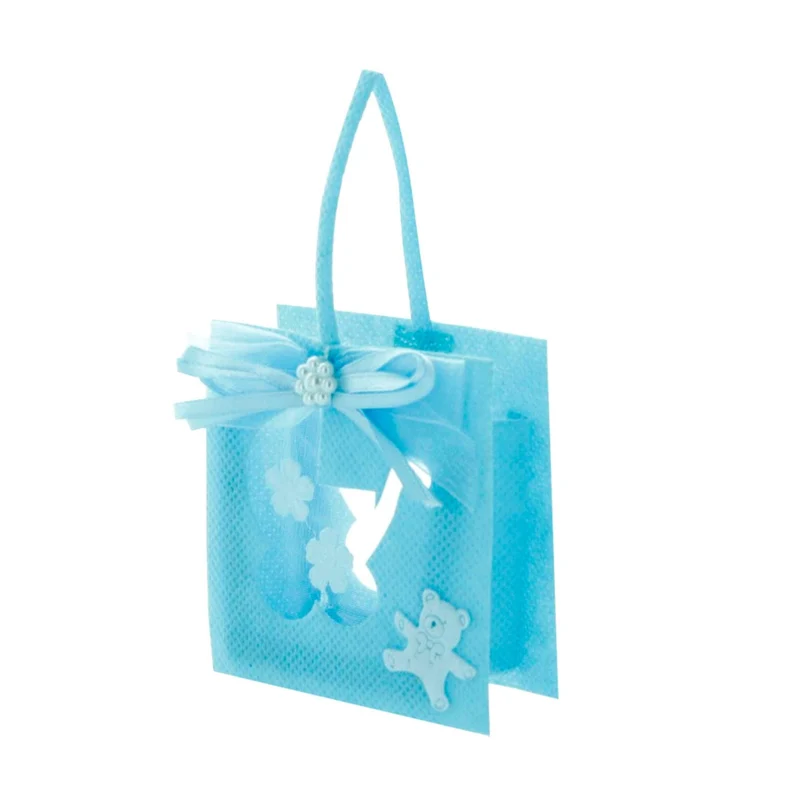 Art.11385 Bolsa/Dulcero Baby Tela 7.5x13cm 6pz