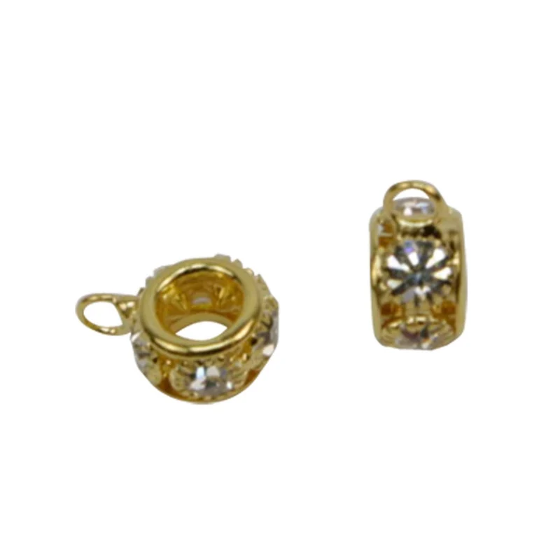 Art.11356 Rondel Con Piedra Y Arito 10mm 6pz