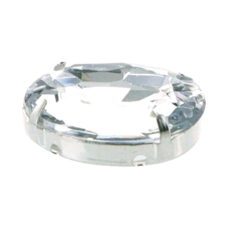 Art.11257 Piedra Acrílica Con Casquillo Oval 18x25mm 50pz