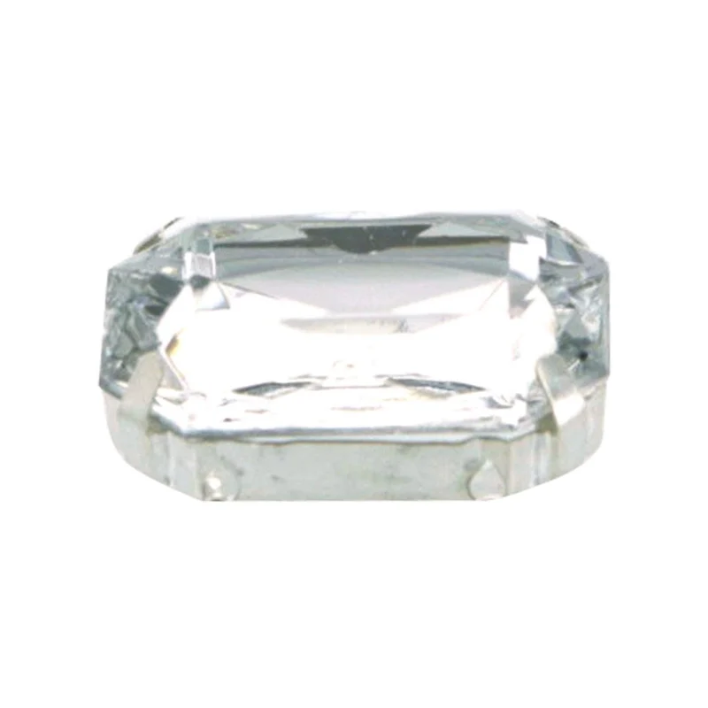 Art.11236 Piedra Acrílica Con Casquillo Rectangular 13x18mm 100pz