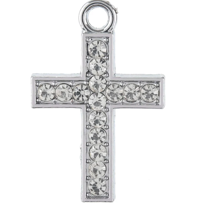 Art.10718 Dije Cruz Con Piedra 3.7cm 2pz