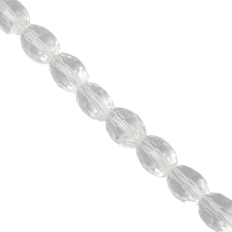 Art.10291 Oliva Fina De Cristal 6x8mm Hilo 36cm (aprox 43pz)