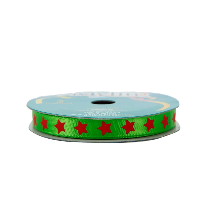 Art.10628 Listón Navideño Impreso Satin 10mm 5m