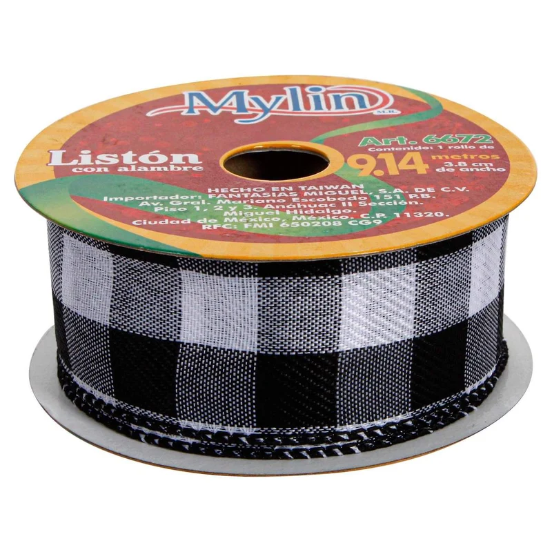 Art.6672 Listón Cuadros 3.8cm 9.14m