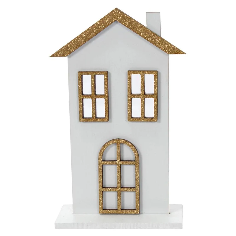 Art.5331 Casita Blanca Con Base Mediana 14.5x9x4cm 1pz