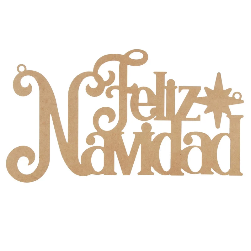 Art.5307 Letrero Feliz Navidad Grande Natural 40x70cm 1pz