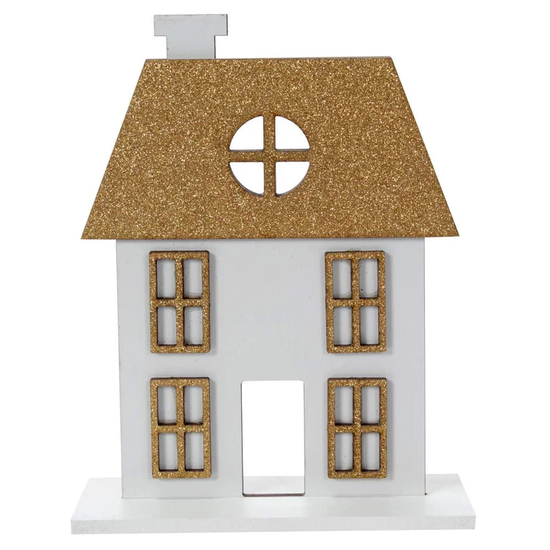 Art.5282 Casita Blanca Con Base 16.5x12.5x5cm 1pz