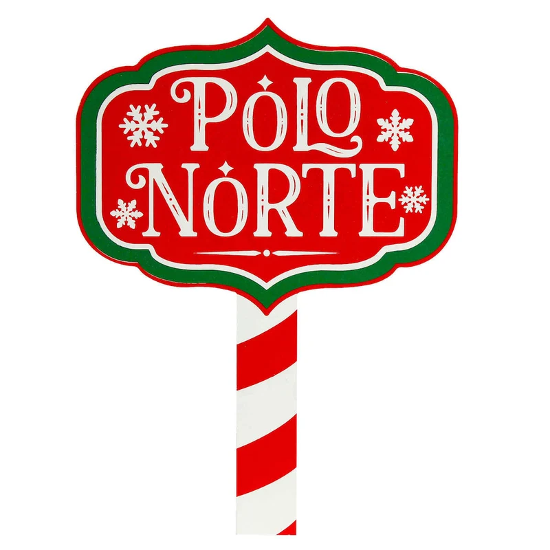 Art.5252 Letrero Polo Norte Color 34x25cm 1pz