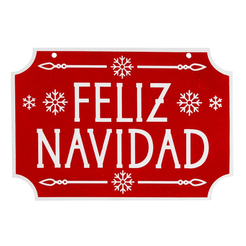 Art.5233 Letrero Navidad Copo Color 18x26.5cm 1pz