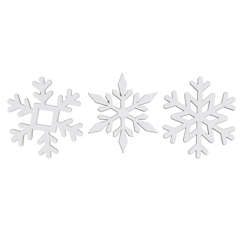 Art.5016 Figuras De Navidad Blanco 5cm 3pz