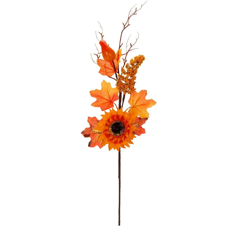 Art.4759 Vara Otoñal Girasol Con Calabaza 49cm 1pz