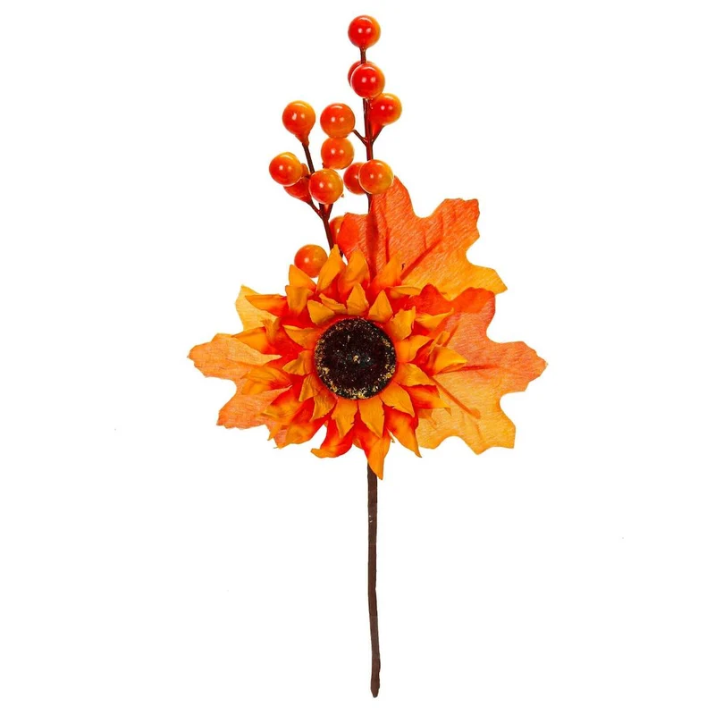 Art.4750 Pick Otoñal Girasol Con Cerezas 28cm 1pz