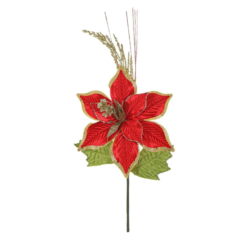 Art.4881 Vara Nochebuena Orilla Diamantada A45xD22cm 1pz
