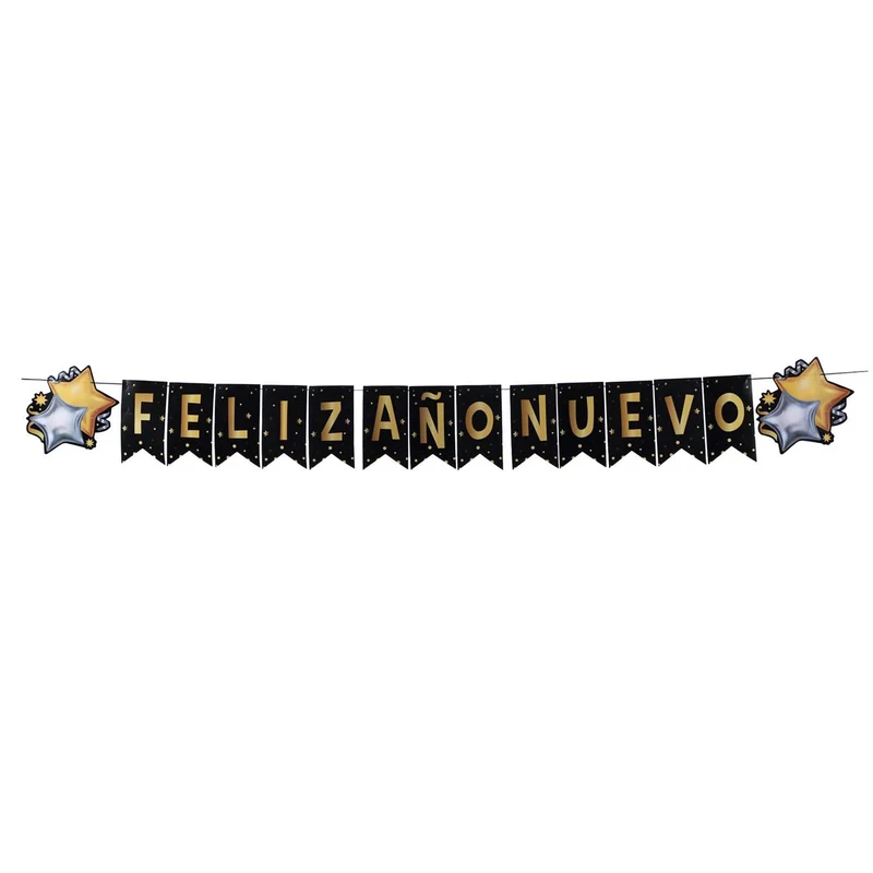 Art.6920 Banderín Feliz Año Nuevo x15 20x11cm 2m