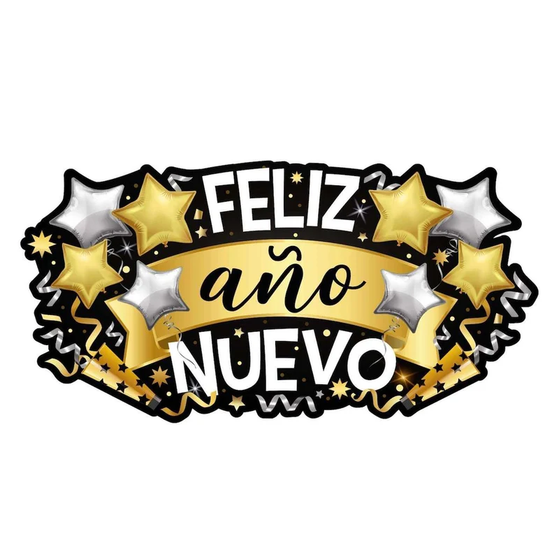 Art.6915 Letrero Feliz Año Nuevo 44x88cm 1pz