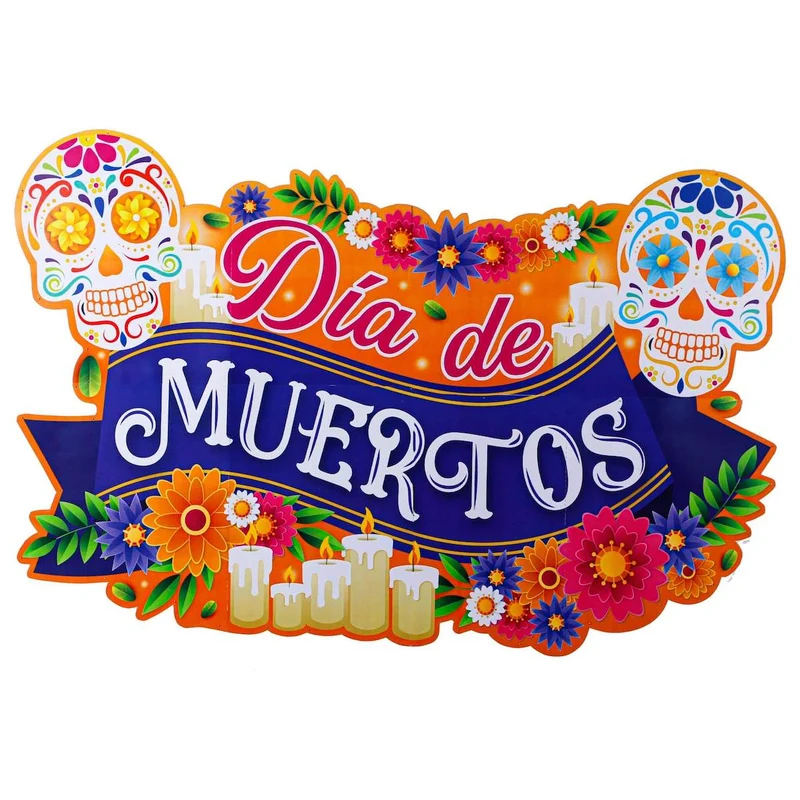 Art.5993 Letrero Día De Muertos 57.5x88cm 1pz