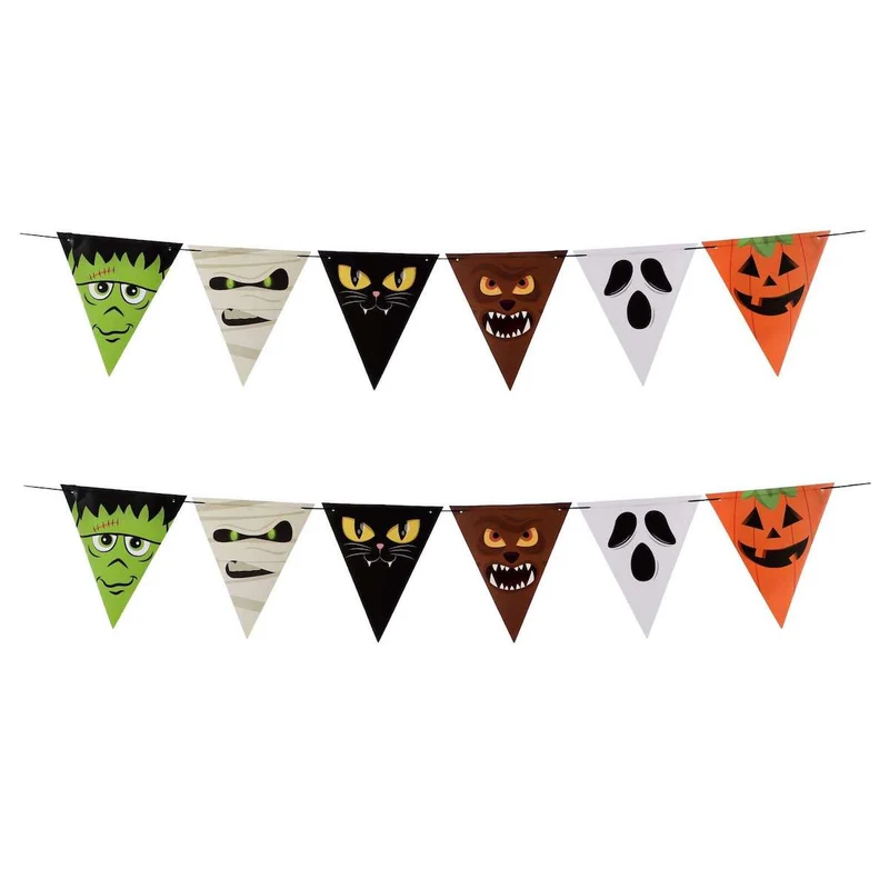 Art.5987 Banderín Halloween x12 21x18.5cm 3m (Aprox) 1pz