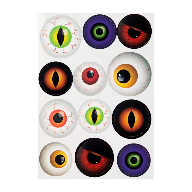 Art.5977 Planilla Ojos Halloween 4-3cm (Aprox) 12pz