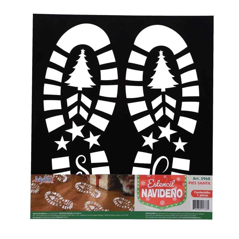 Art.5960 Esténcil Navideño 27.5x24.5cm 1pz