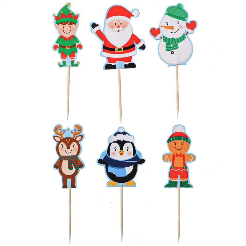 Art.5856 Pick Mini Personaje Navideño 10cm 12pz