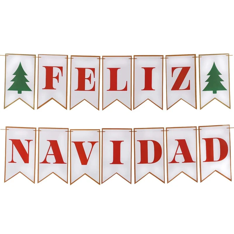 Art.5855 Banderín Feliz Navidad x14 20x11cm 3m 1pz
