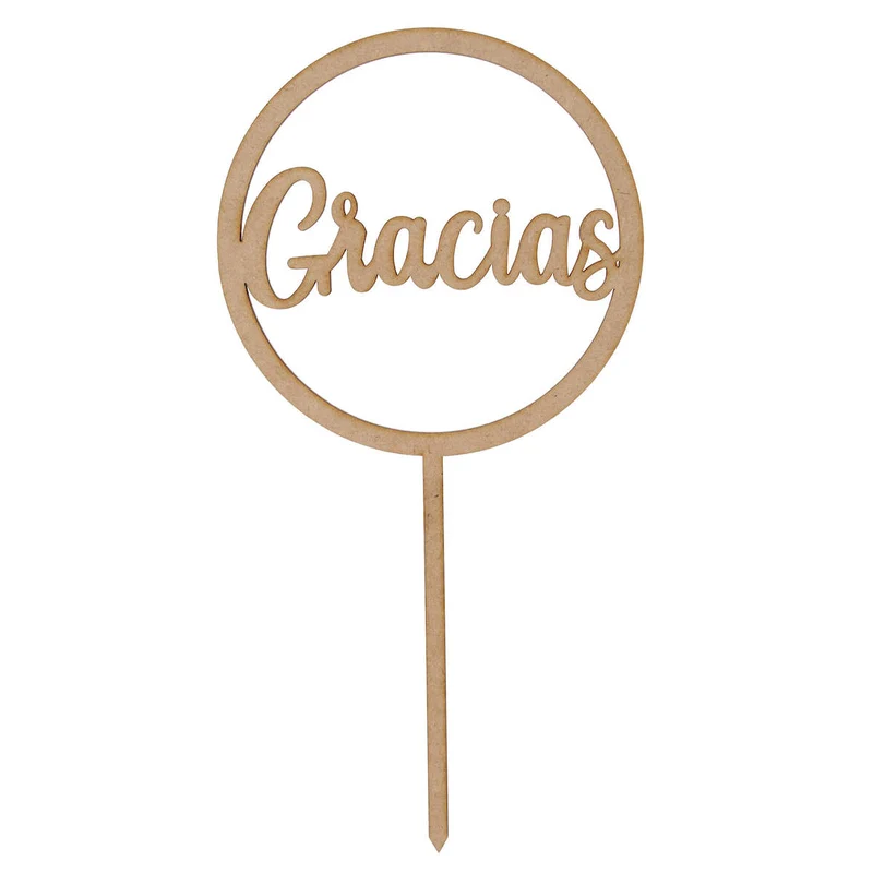 Art.7956 Pick Círculo Gracias 23.5x12cm 1pz