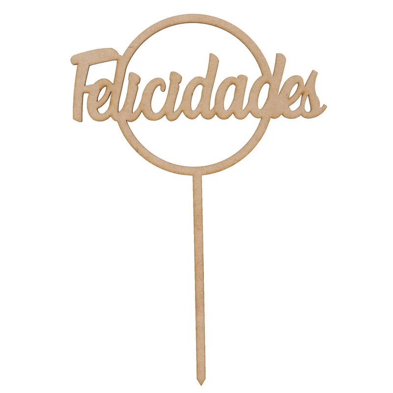 Art.7953 Pick Círculo Felicidades 23x16cm 1pz