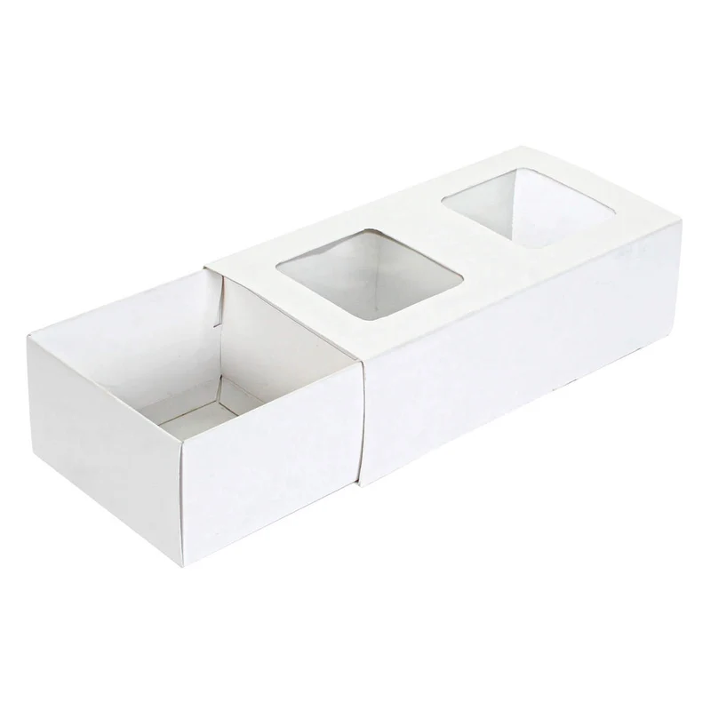 Art.7722 Caja De Cartón/Pvc 2 Divisiones 6x20x10cm 1pz