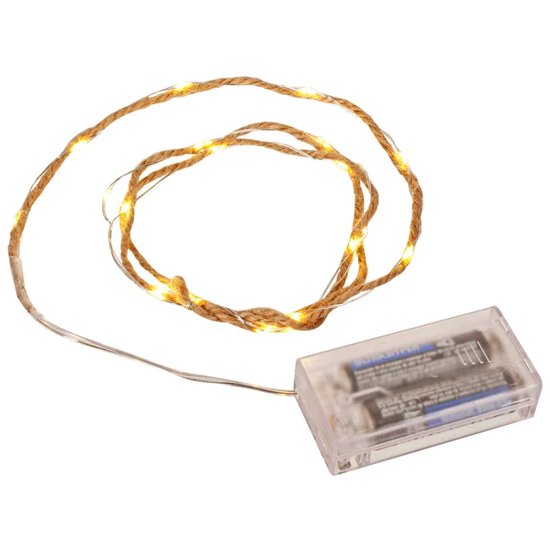 Art.2619 Serie Con Yute 20 Leds (4mm) Aprox 1m