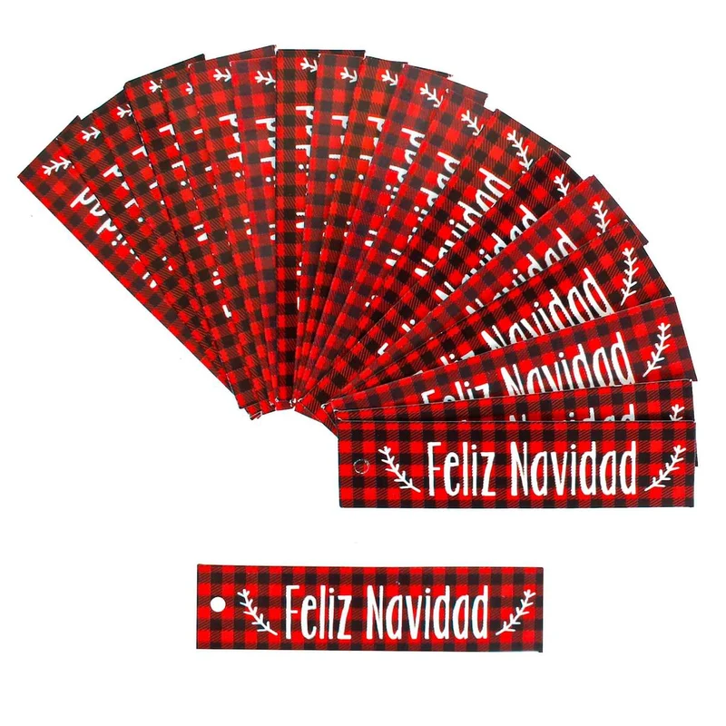 Art.5774 Tarjeta Navidad 2x8cm 20pz