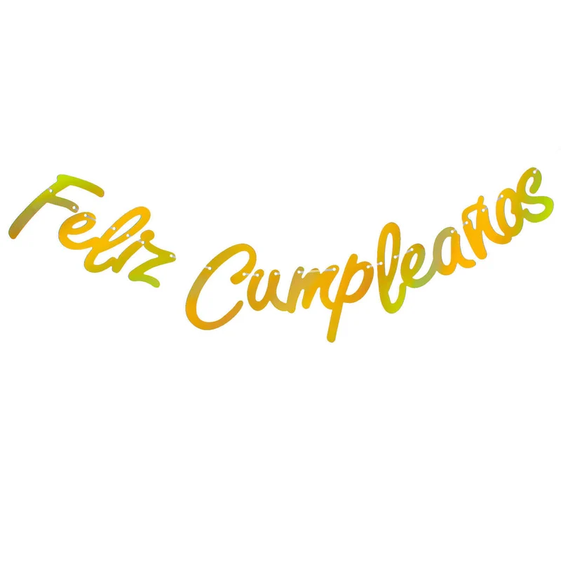 Art.4642 Banderín Metalizado Feliz Cumpleaños 1m (Aprox) 1pz