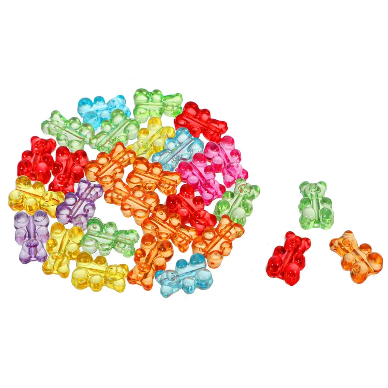 Art.4574 Cuentas Acrílicas Plásticas 1.5x0.6cm 25g