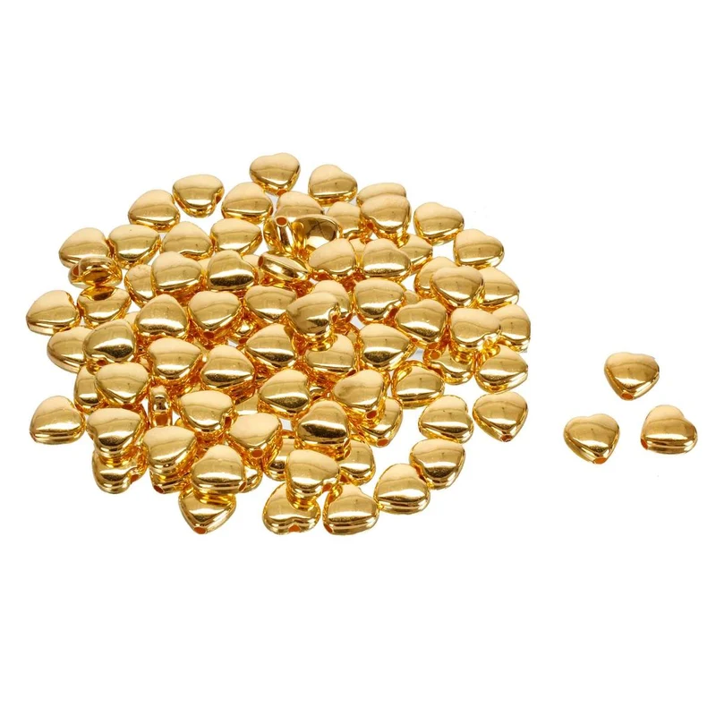 Art.4573 Cuenta Plástica Metalizada 1cm 100pz