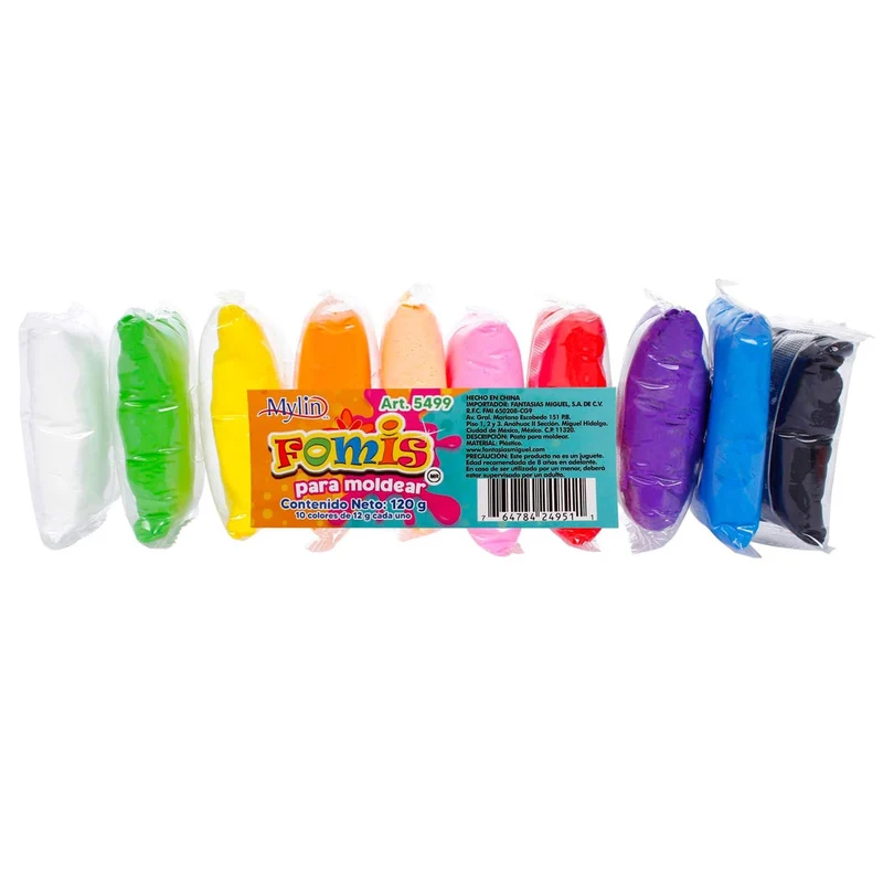 Art.5499 Fomi Suave Moldeable Colores Surtidos 12g (c/u) 10pz Neto 120g