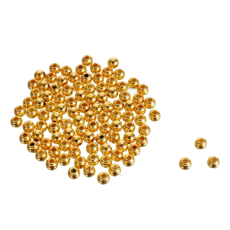 Art.4560 Cuenta Plástica Metálica 4mm 100pz