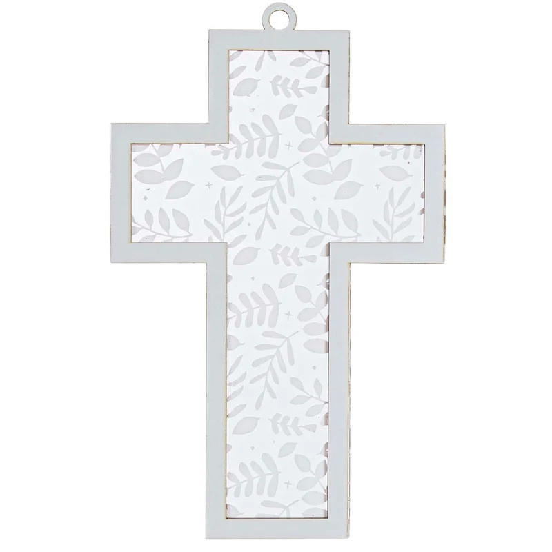 Art.5623 Cruz MDF Hojas Transparente 24x16cm 1pz