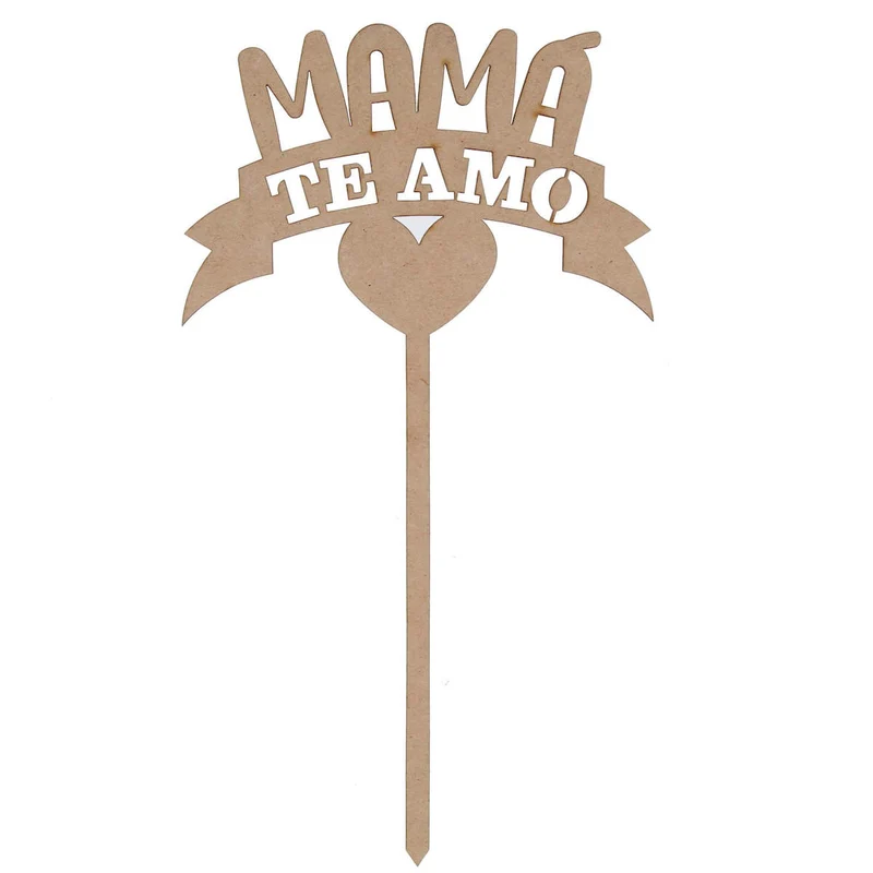 Art.6088 Pick Mamá Te Amo 25x13cm 1pz