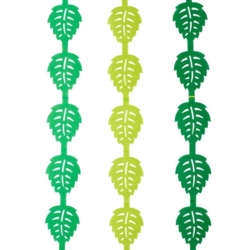 Art.6510 Guía De Papel Picado Hoja Tropical 2mx11.5cm 3pz