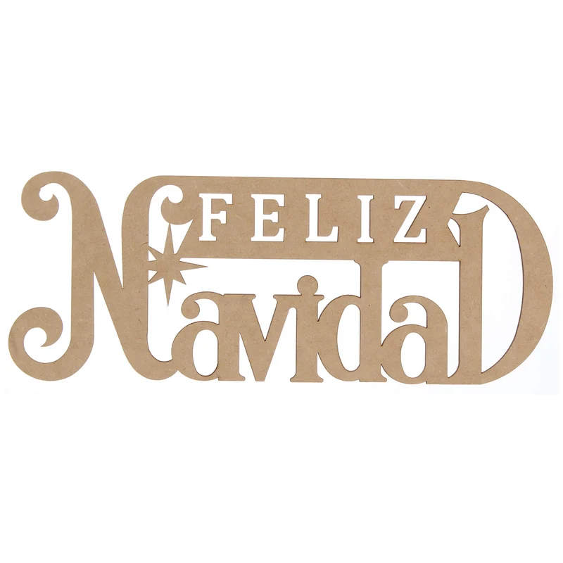 Art.10790 Letrero Feliz Navidad 11x32cm 1pz