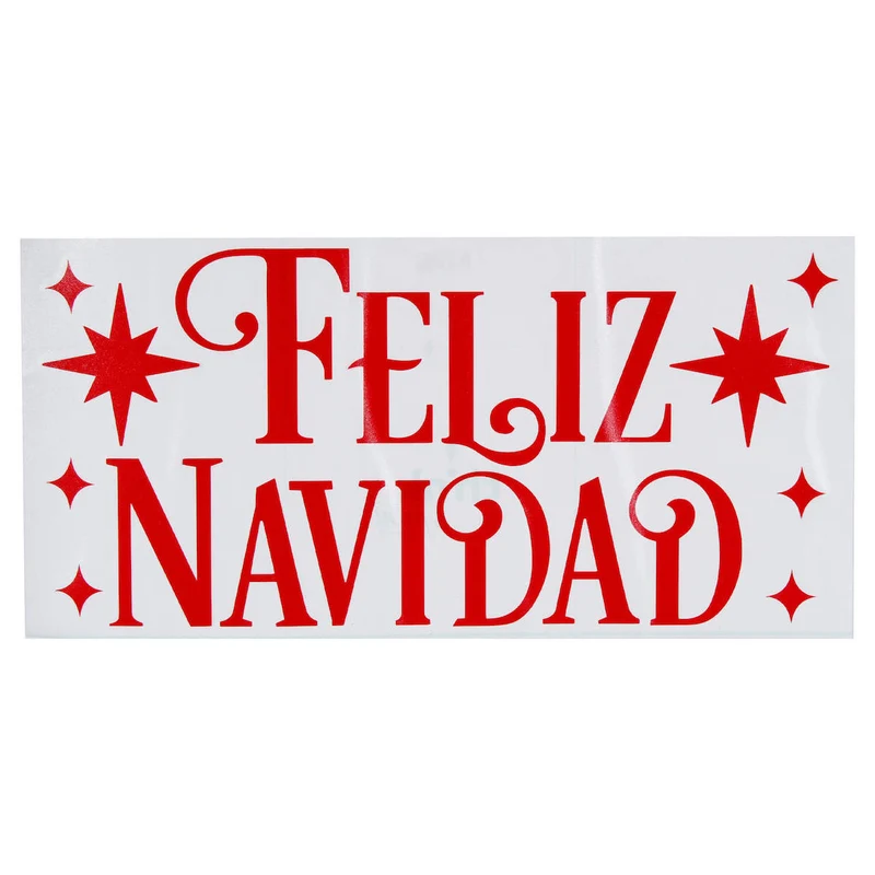 Art.8512 Vínil Feliz Navidad 14x28cm 1pz