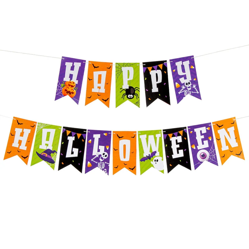 Art.8318 Banderín Halloween x14 20x11cm (Aprox 2m) 1pz